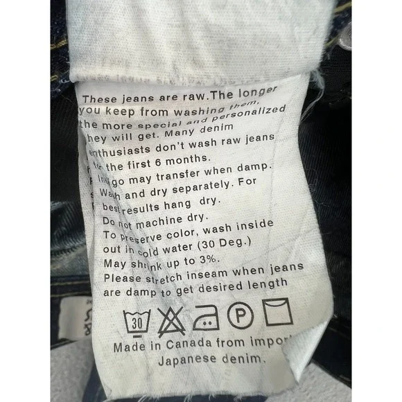 Naked & Famous Jeans Men 30 (Fits 30x34) Stretch Buttonfly Whiskers Medium Wash - Picture 12 of 13